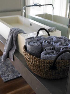 Handdoeken opbergen