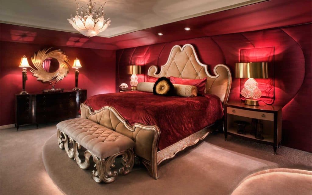 sexy slaapkamer rood kleuren